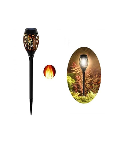 Solar Alev Efektli Bahçe Lambası Otomatik Işık Sensörlü Suya Dayanıklı Dekoratif Aydınlatma