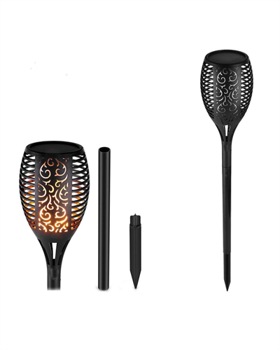 Solar Alev Efektli Bahçe Lambası Otomatik Işık Sensörlü Suya Dayanıklı Dekoratif Aydınlatma