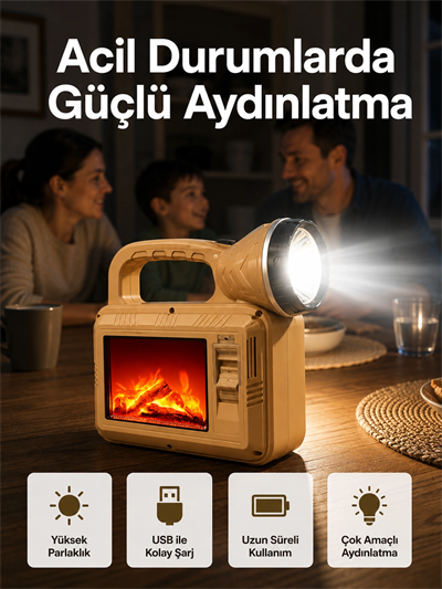 Solar Alev Lambası – Kamp, Bahçe ve Dış Mekan İçin