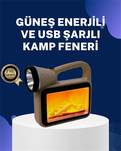 Solar Alev Lambası – Kamp, Bahçe ve Dış Mekan İçin