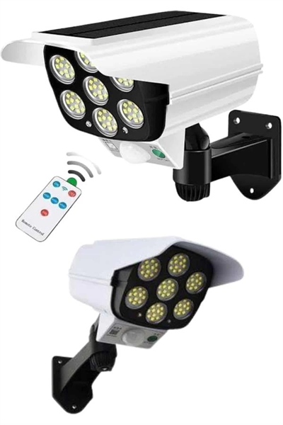 Solar Bahçe Aydınlatması Hareket Sensörlü Uzaktan Kumandalı Kamera Görünümlü