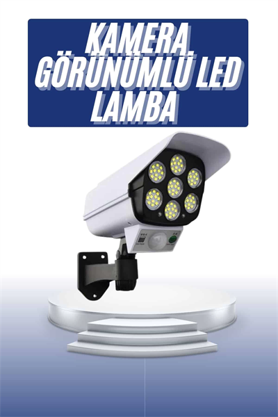 Solar Bahçe Lambası Uzaktan Kumandalı Kamera Görünümlü Hareket Sensörlü