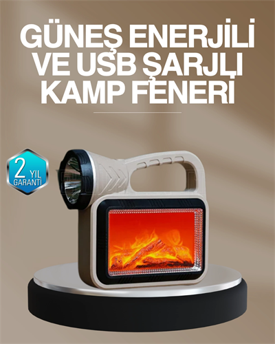 Solar COB Alev Efektli Lamba – Güneş Enerjili, Suya Dayanıklı, Taşınabilir