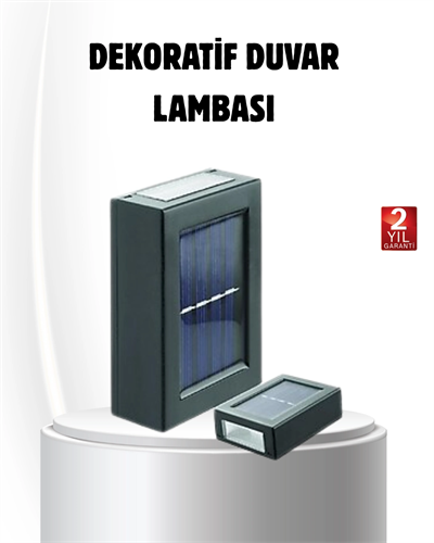 Solar Güçlü 6 LED Dış Mekan Lambası – Otomatik Aç/Kapa Işık Sensörlü Aydınlatma