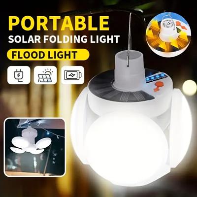 Solar Güneş Enerji Ve Usb Sarjlı 5 Kanatlı Led Lamba (3936)