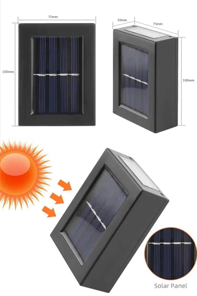 Solar Güneş Enerjili Çift Taraflı Duvar Lambası Çift Taraflı Duvar Lamba Güneş Enerjili Yeni Nesil