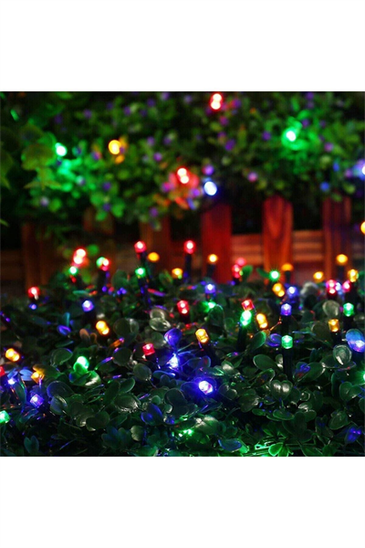 Solar Güneş Enerjili Dış Bahçe 8 Modlu 10 metre 120 led dekoratif Aydınlatma