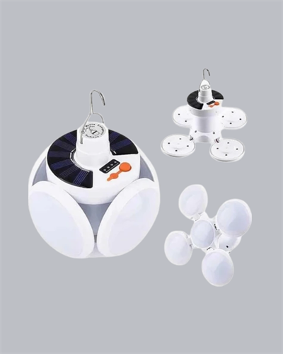 Solar Güneş Enerjili ve USB Şarjlı 5 Kanatlı LED Kamp Lambası