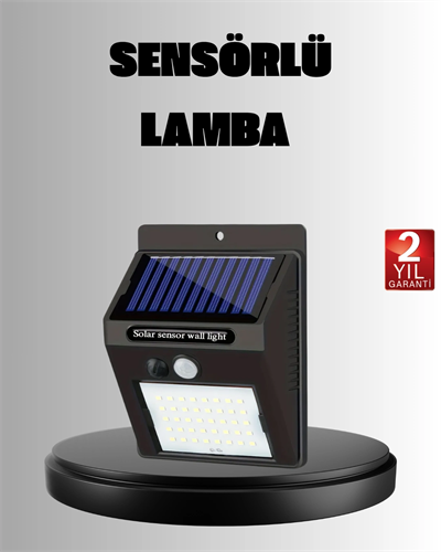 Solar LED Bahçe Aydınlatma – Hareket Sensörlü, Güneş Paneliyle Şarj Olan, IP65 Dayanıklı