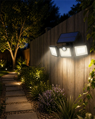 Solar LED Projektör Sensörlü Dış Mekan Güvenlik Lambası