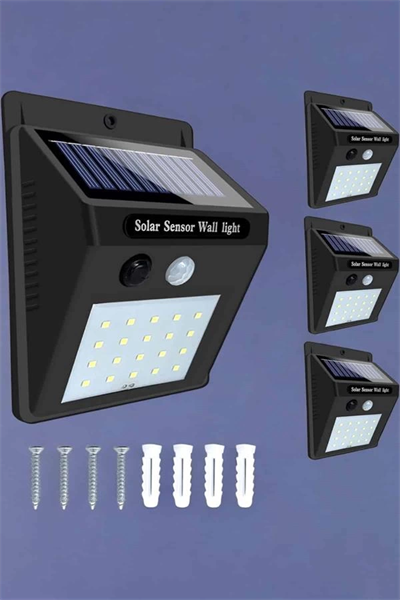 Solar Lamba Giriş, Bahçe Yol Avlu Hareket Sensörlü Led Parlak Gece Su Geçirmez