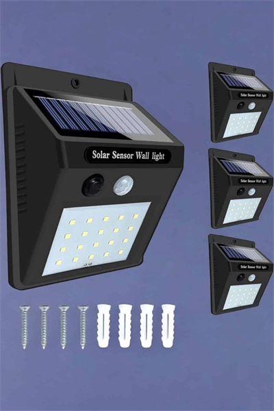 Solar Lamba Giriş, Bahçe Yol Avlu Hareket Sensörlü Led Parlak Gece Su Geçirmez