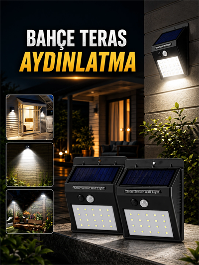 Solar Lamba Giriş, Bahçe Yol Avlu Hareket Sensörlü Led