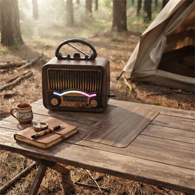 Solar Nostalji Müzik Kutusu - Şarjlı - FM Radyo - Bluetooth Özellikli - Retro Tasarımlı
