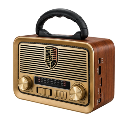 Solar Panelli LED Fenerli FM Radyo - Nostaljik Tasarım - Şarjlı - Bluetooth Özellikli