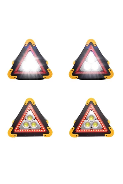 Solar Şarjlı Çok Fonksiyonlu Reflektör Işıklı Ikaz Lambası Acil Durum Reflektörü Acil Durum Uyarı Lambası