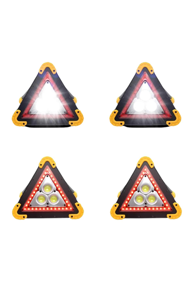 Solar Şarjlı Çok Fonksiyonlu Reflektör Işıklı Ikaz Lambası Acil Durum Reflektörü Acil Durum Uyarı Lambası