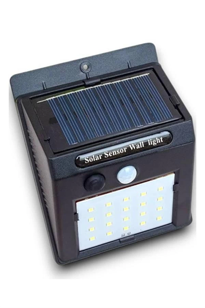 Solar Sensörlü Duvar Lambası Bahçe Lamba 20 Led Işık