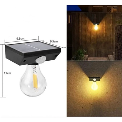Solar Sensörlü LED Ampul Lamba - Güneş Enerjili - Dış Mekan Aydınlatma