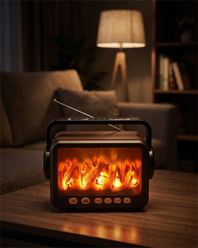 Şömine Tasarımlı Bluetooth Hoparlör USB TF Kart Radyo Destekli