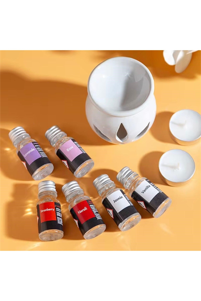 Sonx 3 lü Aromaterapi Uçucu Yağ Seti ve Seramik Buhurdanlık - Rahatlatıcı Oda Kokusu & Spa Deneyimi