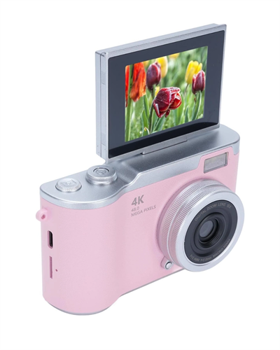 Sosyal Medya İçerik Kamera 48 MP HD Video Flip Ekranlı Dijital Kamera