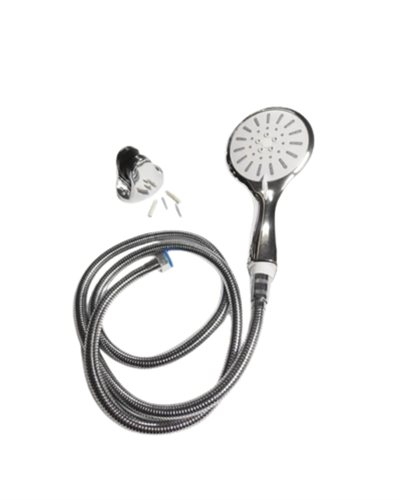 Spiral Hortumlu 4 Kademeli Krem El Duşu Başlığı Banyo Duş Seti