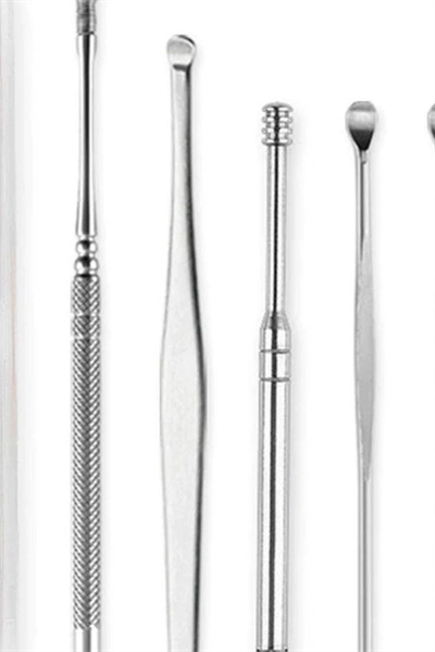 Spiral Uçlu 6lı Paslanmaz Çelik Kulak Temizleme Seti - Taşınabilir Bakım Aleti BX-313527