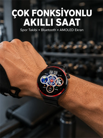Spor ve Sağlık Takipli Akıllı Saat Kablosuz Şarj Yeni Nesil