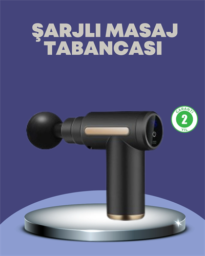 Sporcu Kas Masaj Tabancası 6 Kademe Güçlü Titreşim 4 Başlık Şarjlı Masaj Aleti