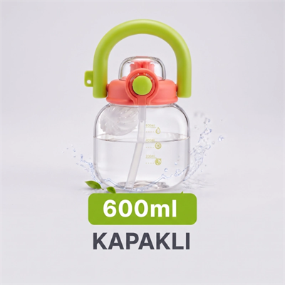 Sporcu Matarası - 600 ml - BPA İçermez - Sızdırmaz Kapaklı