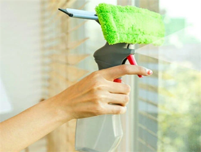 Spreyli Su Hazneli Mikro Fiber Cam Silme Mopu