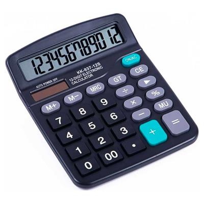 Standart Fonksiyonlu 12 Haneli Geniş LCD Ekran,Pill Masaüstü Hesap Makinesi (3936)