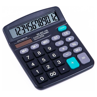 Standart Fonksiyonlu 12 Haneli Geniş Lcd Ekran,pill Masaüstü Hesap Makinesi Bx40