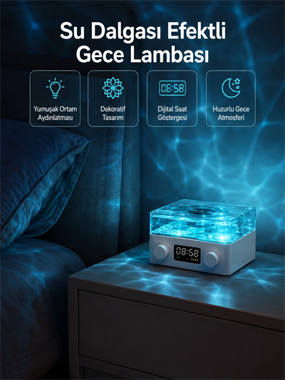 Stereo Sesli Gece Lambalı Bluetooth Hoparlör – Şık Vintage Tasarım