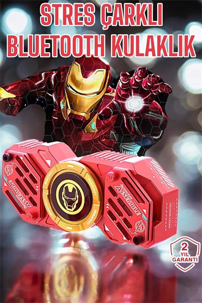 Stres Çarklı Bluetooth Kulaklık Kablosuz Kırmızı Yüksek Ses Kaliteli
