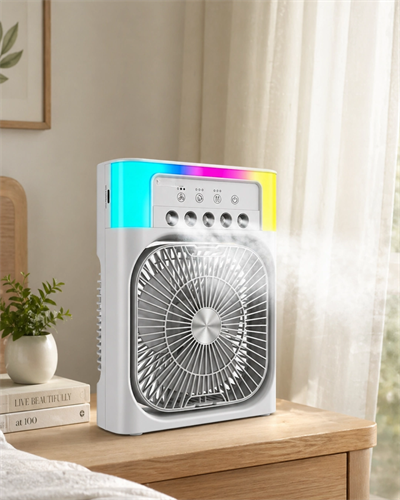 Su Buharlı Mini Klima Fan RGB Işıklı Taşınabilir Serinletici