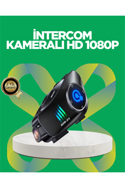 Su Geçirmez Bluetooth Kask Kulaklık ve 1080P Kamera Özellikli Motosiklet Interkom Sistemi