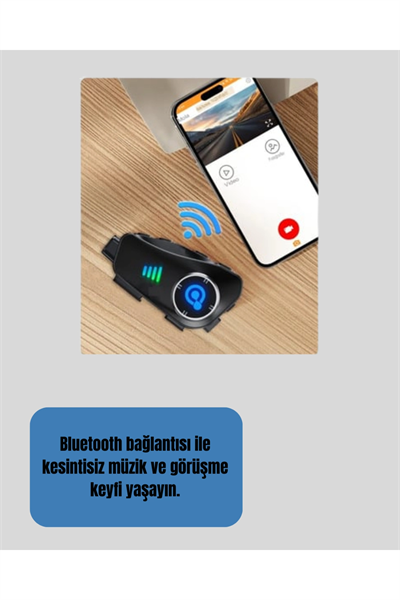 Su Geçirmez Bluetooth Kask Kulaklık ve 1080P Kamera Özellikli Motosiklet Interkom Sistemi