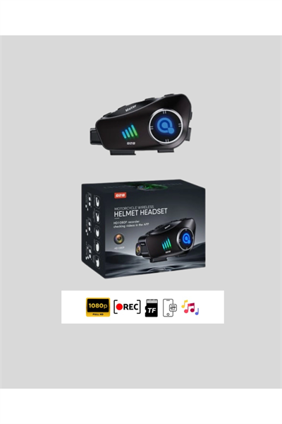 Su Geçirmez Bluetooth Kask Kulaklık ve 1080P Kamera Özellikli Motosiklet Interkom Sistemi