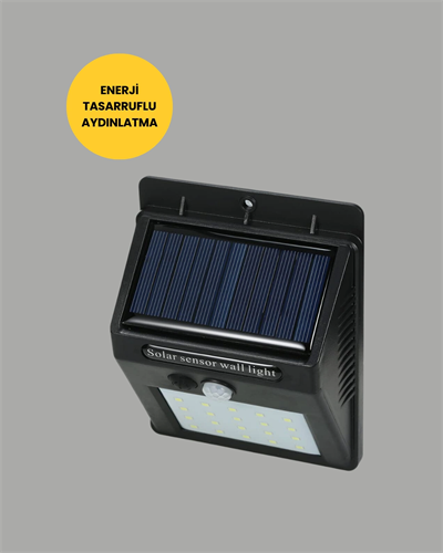 Su Geçirmez IP65 20 LED Solar Sensörlü Bahçe ve Veranda Aydınlatma Yeni Nesil