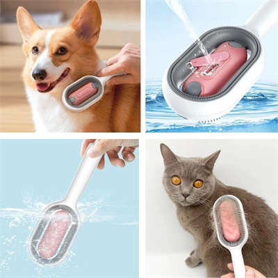 Su Hazneli Kedi Ve Köpek Tüyü Toplamama Fırçası Su Hazneli Pet Tarağı Bx40