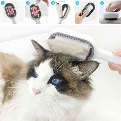 Su Hazneli Kedi Ve Köpek Tüyü Toplamama Fırçası Su Hazneli Pet Tarağı Bx40