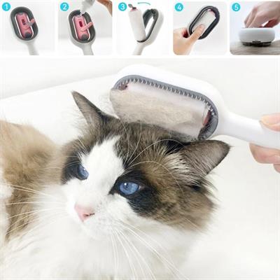 Su Hazneli Kedi ve Köpek Tüyü Toplamama Fırçası Su Hazneli Pet Tarağı (3936)