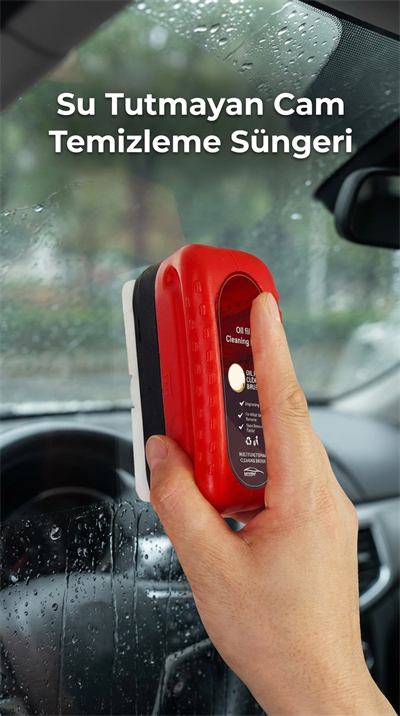 Su Tutmayan Araç Camı Temizleme Süngeri - İz Bırakmaz Temizlik