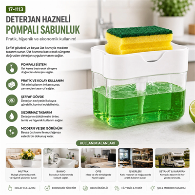 Sünger Hediyeli Deterjan Hazneli Pompalı Süngermatik Bx40