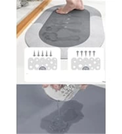 Süper Su Emici Kaymaz Tabanlı Banyo Paspası ( 40x60 )cm