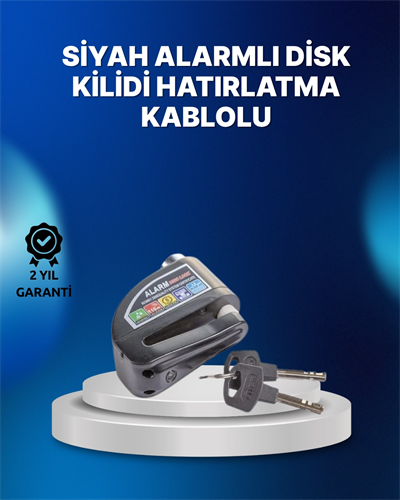 Suya Dayanıklı 110dB Alarmlı Çelik Disk Kilidi