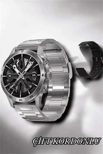 Suya Dayanıklı Dokunmatik Akıllı Saat Bluetooth 5.0, Sesli Asistan ve Sağlık Takibi