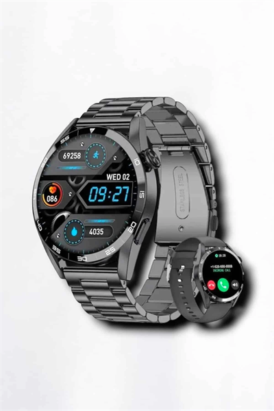 Suya Dayanıklı Dokunmatik Akıllı Saat Bluetooth 5.0, Sesli Asistan ve Sağlık Takibi